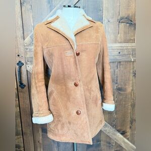 Vintage Shearling Sheepskin Wool Lined Jacket Women’s Size 6